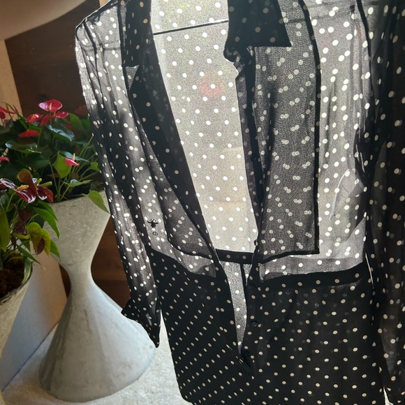 Christian Dior Sheer silk Polka Dot shorts tunic size 34 us2 jumpsuit - Picture 15 of 16